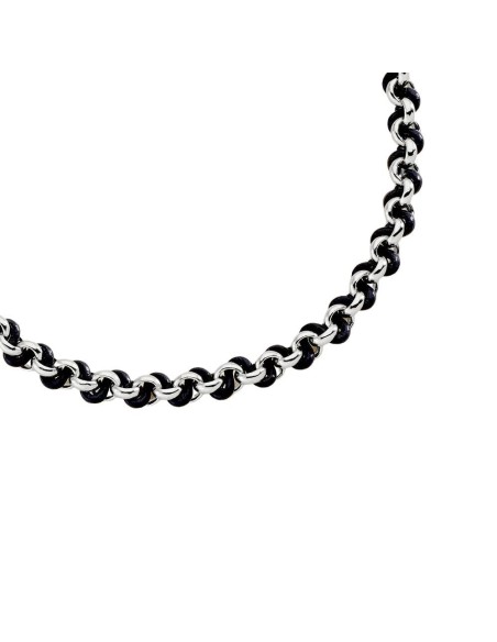 COLLAR MIDI TWIGGY - acabado PLATEADO / AZUL OSCURO