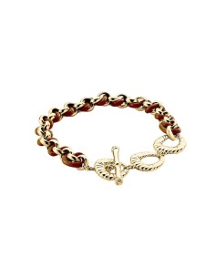 PULSERA DE CADENA TWIGGY - acabado ORO / CAMELLO 2