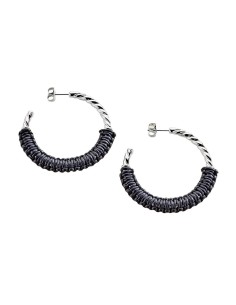 CRIOLLAS TWIGGY - acabado PLATEADO / AZUL OSCURO
