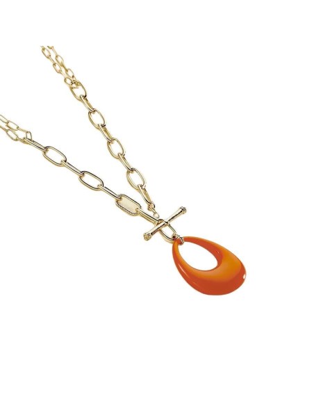 Collar largo BRIGITTE - acabado Naranja / Oro