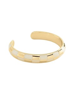 Pulsera rígida BRIGITTE - acabado Marfil / Oro