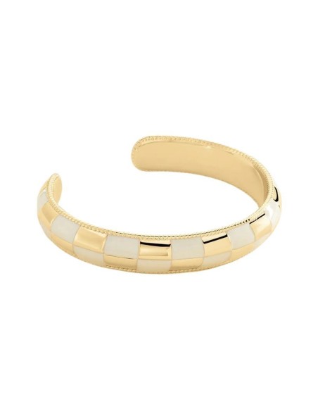 Pulsera rígida BRIGITTE - acabado Marfil / Oro