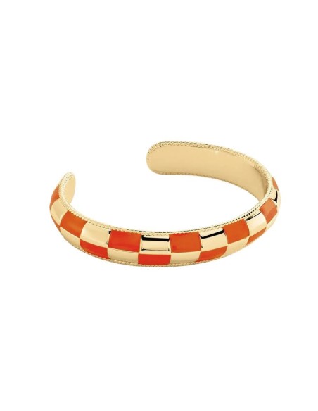 Pulsera rígida BRIGITTE - acabado Naranja / Oro