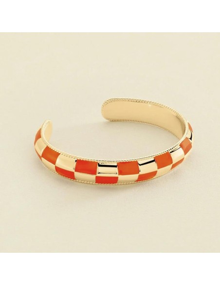 Pulsera rígida BRIGITTE - acabado Naranja / Oro