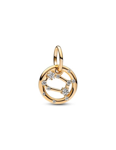 Charm Colgante con un recubrimiento en oro de 14k Zodiaco Géminis Pandora