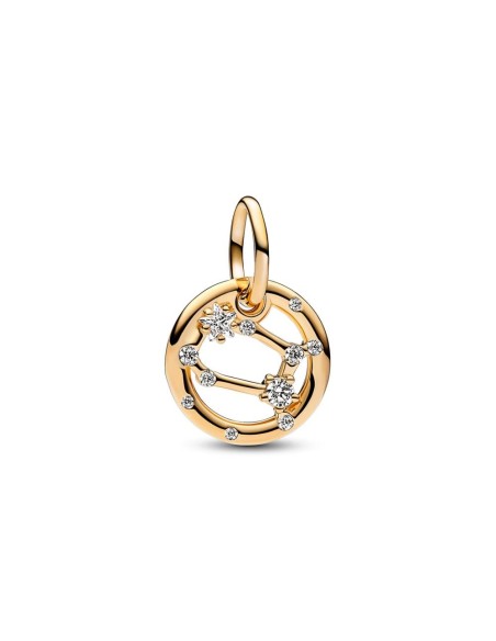 Charm Colgante con un recubrimiento en oro de 14k Zodiaco Géminis Pandora