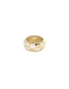 Anillo ancho BRIGITTE - acabado Marfil / Oro