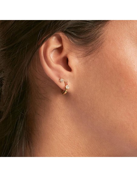 Piercing mini FLOR6 - Cristal / Dorado