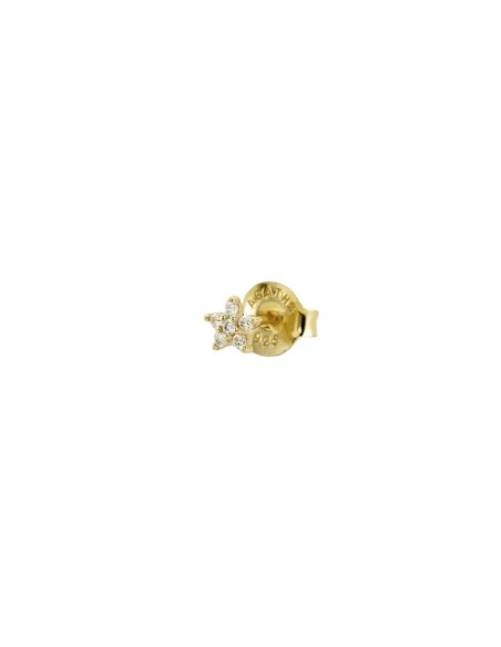 Piercing mini FLOR6 - Cristal / Dorado