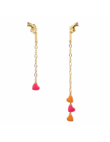 Pendientes largos RODEO - Multicolor / Oro