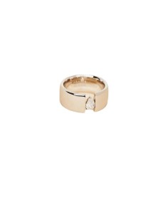 Anillo ancho JADE - Cristal / Plateado