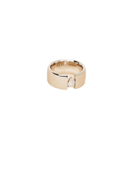 Anillo ancho JADE - Cristal / Plateado