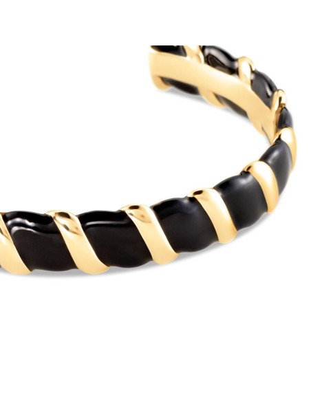 Pulsera rígida SESHA - Negro / Oro