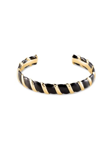 Pulsera rígida SESHA - Negro / Oro