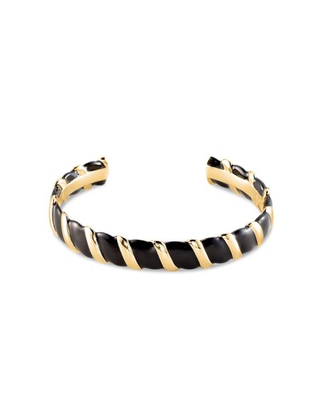 Pulsera rígida SESHA - Negro / Oro