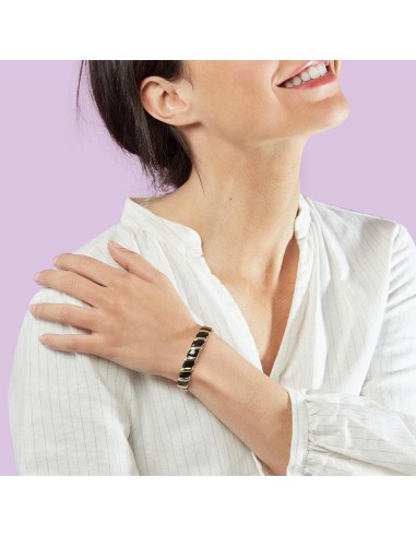 Pulsera rígida SESHA - Negro / Oro