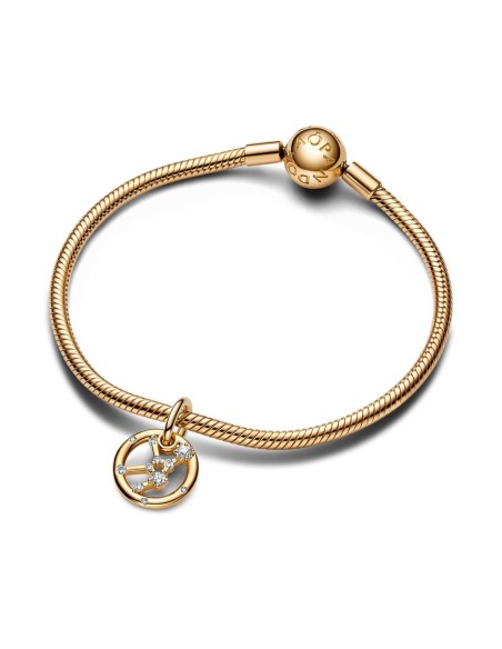 Charm Colgante con un recubrimiento en oro de 14k Zodiaco Virgo Pandora