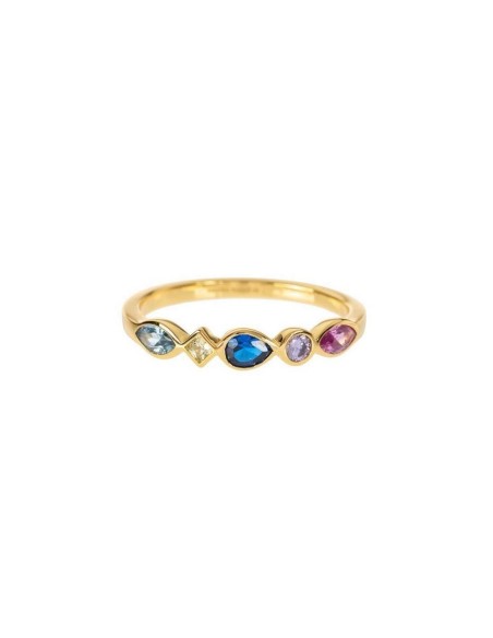 RIN1SIMETRIA - Anillo circonitas formas 