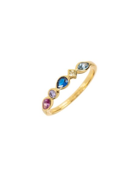 RIN1SIMETRIA - Anillo circonitas formas 