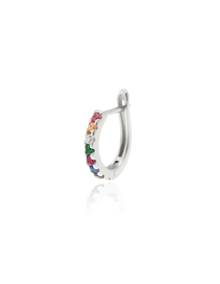 Pendiente AGATHA PARIS mini COLORFUL con multipiedras de color