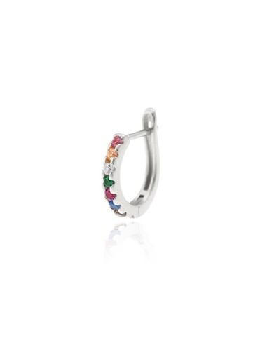 Pendiente AGATHA PARIS mini COLORFUL con multipiedras de color