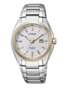 Reloj Citizen Super Titanium TI+IP Sra.  Eco Drive 221. Bicolor. Reserva 6 meses 