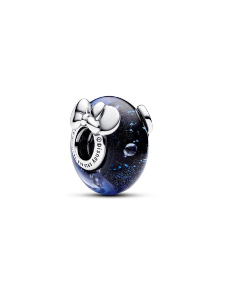 Charm en plata de ley Cristal de Murano Azul Mickey Mouse & Minnie Mouse de Disney​