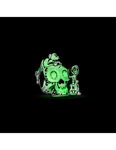 Charm Calavera de Miguel y Dante de Coco de Disney Pixar que Brilla en la Oscuridad 