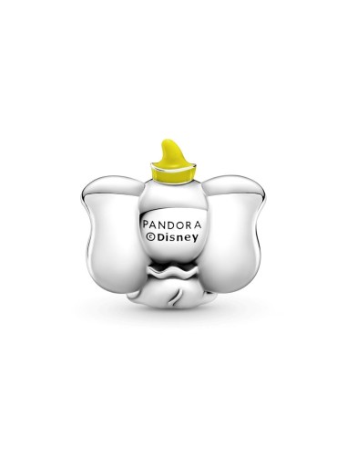 DISNEY DUMBO STERLING SILVER CHARM WITH BLACK AND YELLOW ENAMEL