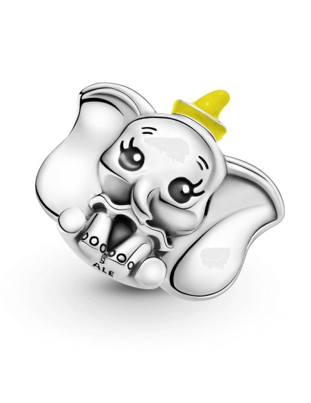 DISNEY DUMBO STERLING SILVER CHARM WITH BLACK AND YELLOW ENAMEL