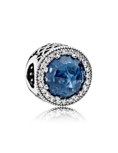 Charm Corazones brillantes azul Luz de luna
