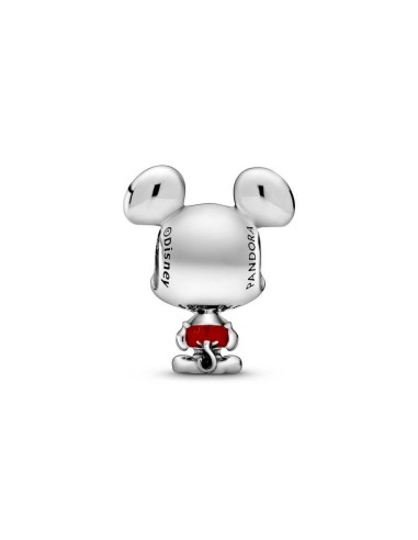 CHARM DISNEY MICKEY EN PLATA DE LEY CON ESMALTE ROJO Y NEGRO