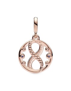 Medallón Pandora ME con un recubrimiento en oro rosa de 14k Símbolo Infinito Pandora