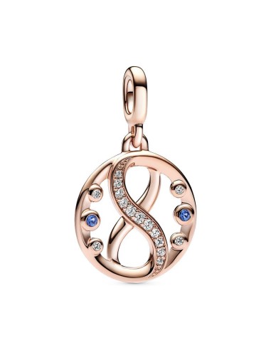 Medallón Pandora ME con un recubrimiento en oro rosa de 14k Símbolo Infinito Pandora