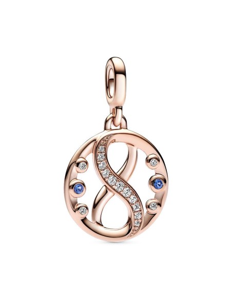 Medallón Pandora ME con un recubrimiento en oro rosa de 14k Símbolo Infinito Pandora