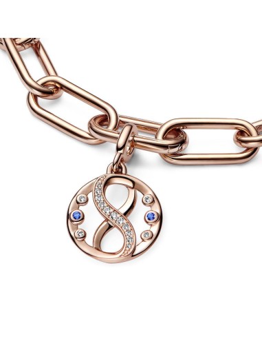 Medallón Pandora ME con un recubrimiento en oro rosa de 14k Símbolo Infinito Pandora