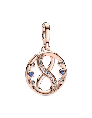 Medallón Pandora ME con un recubrimiento en oro rosa de 14k Símbolo Infinito Pandora