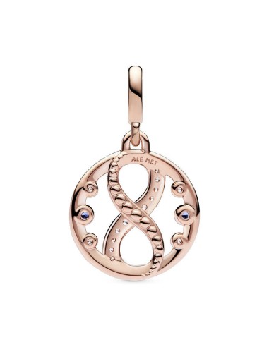 Medallón Pandora ME con un recubrimiento en oro rosa de 14k Símbolo Infinito Pandora