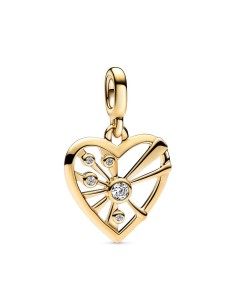 Medallón Pandora ME con un recubrimiento en oro rosa de 14k Corazón & Rayos Pandora 2