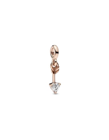 Mini Colgante Pandora ME con un recubrimiento en oro rosa de 14k Flecha de Amor
