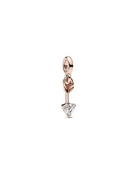 Mini Colgante Pandora ME con un recubrimiento en oro rosa de 14k Flecha de Amor