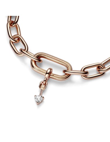 Mini Colgante Pandora ME con un recubrimiento en oro rosa de 14k Flecha de Amor