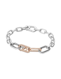 Link Doble con un recubrimiento en oro rosa de 14k Love It Pandora ME 2