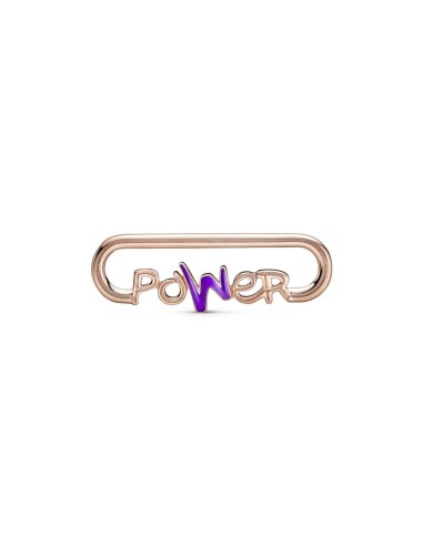 Link con un recubrimiento en oro rosa de 14k Palabra Power Pandora ME