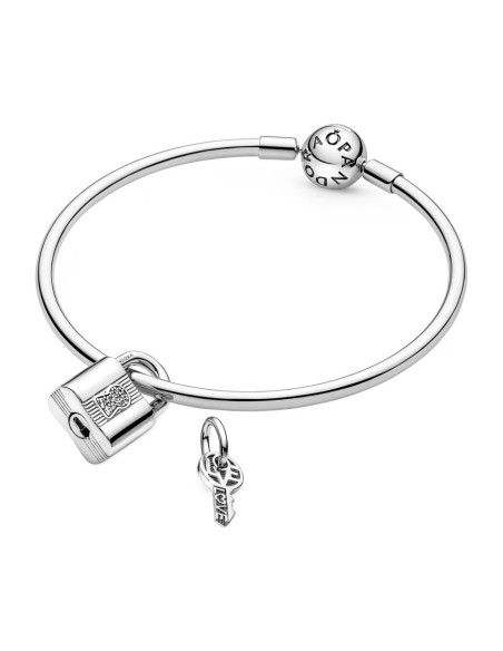 Charm Colgante en plata de ley Candado y Llave