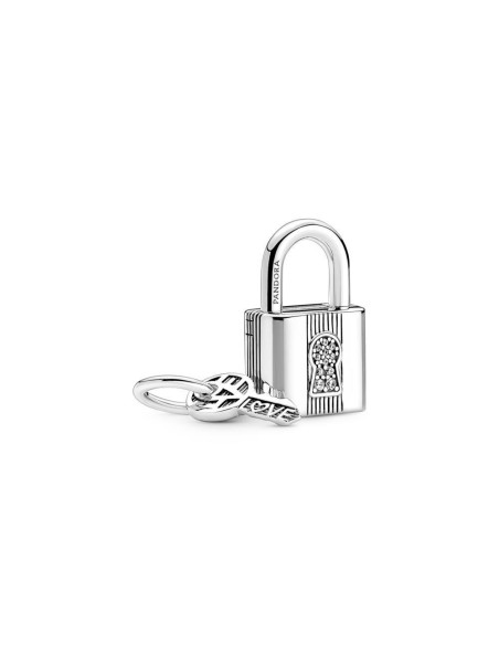 Charm Colgante en plata de ley Candado y Llave