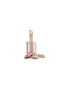 Charm Colgante con un recubrimiento en oro rosa de 14k Candado & Llave 2