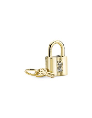 Charm Colgante con un recubrimiento en oro de 14k Candado & Llave