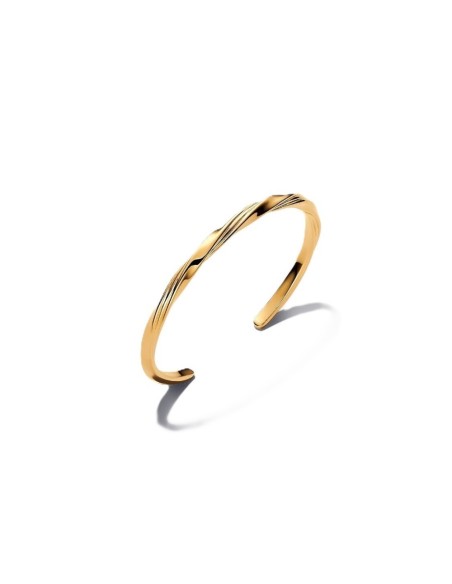 Brazalete Abierto Retorcido en Baño de Oro de 14k – Pandora Essence