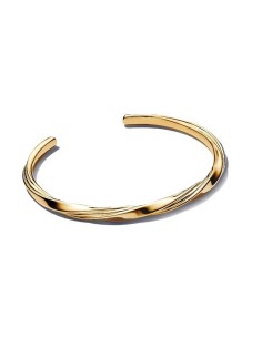 Brazalete Abierto Retorcido en Baño de Oro de 14k – Pandora Essence 2